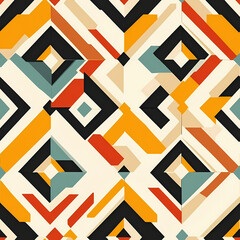 Abstract Geometric seamless pattern
