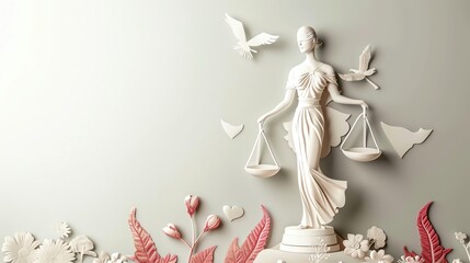 World Day of Social Justice, human rights symbols, ample copy space