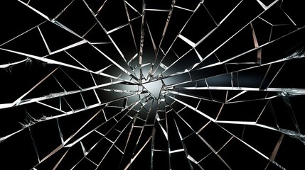 Obraz premium Broken Glass Abstract Art.