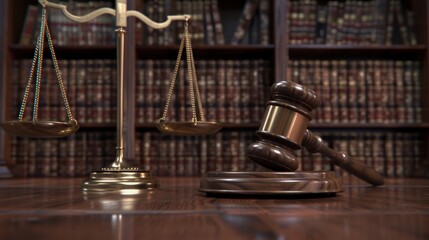 The gavel and scales of justice
