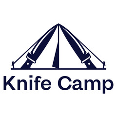 knife camp minimalist logo design