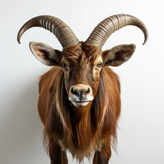 Fototapeta premium Majestic Long Horns Illustration on a Clean White Background