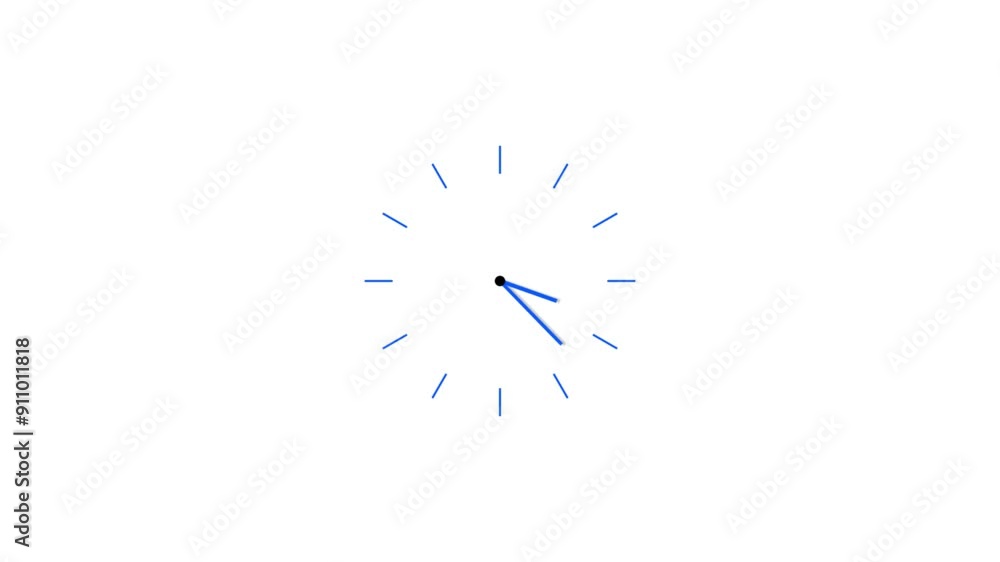 Poster new analog clock icon animation.