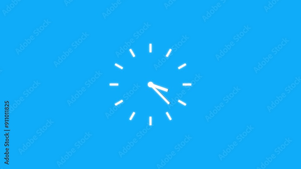 Poster new analog clock icon animation.