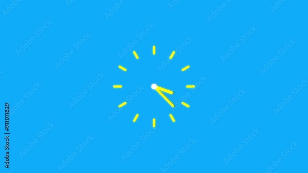 Aufkleber new analog clock icon animation.