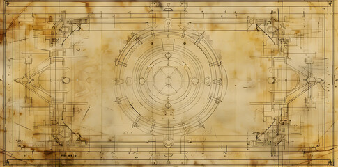 Vintage Blueprint Illustration