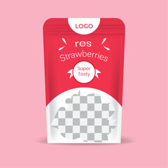 Strawberry package design template