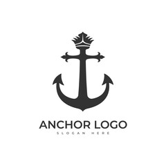 Anchor icon. Anchor marine icon. simple illustration graphic doodle black design