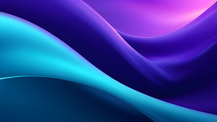 Abstract wavy gradient background with blue and royal  purple shades 