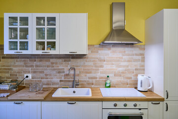 Interior design of a modern luxury kitchen