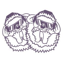 Music Party DJ Hedgehog Cute Pet Two Friends Team 2 Crew Sunglasses Headphone Animal Comic Cartoon Funny Techno Dance Fun Time Deejay Love Cool Loud Sounds Club Disco Festival Concert Partying Lover