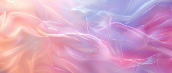 Obraz premium A soft abstract background with gentle pastel curves, calming and soothing, copy space