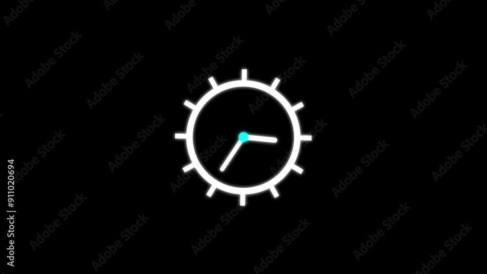 Poster time lapse analog clock