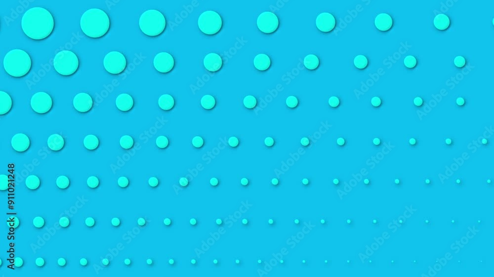Aufkleber abstract dot circle pattern animated waving background looping animation.