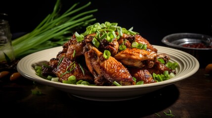 Fototapeta premium Delectable plate of chicken adobo