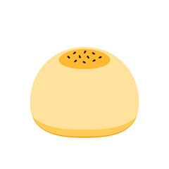 Salted Egg Lava Chinese Pastry, Thai cake, Thai Dessert, Chinese mooncake. Mid-autumn festival dessert.