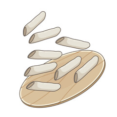 Vector Illustration Logo Clip Art Cartoon Levitation Bar Rice Cake Garaetteok