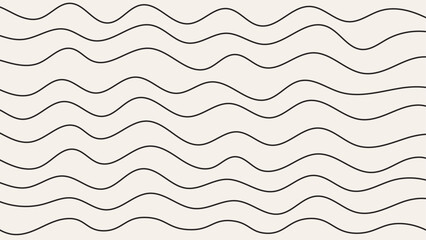 Vector wavy pattern background black doodle vector, simple design.