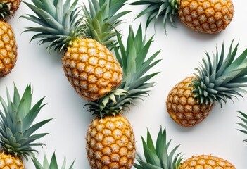 Fototapeta premium pineapple isolated on white background, full depth of field, ai