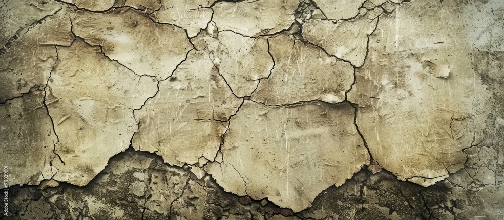 Poster vintage surface with cracks providing texture for design and presentations, suitable for a copy spac