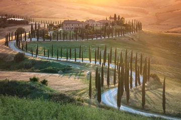 sunset in tuscany