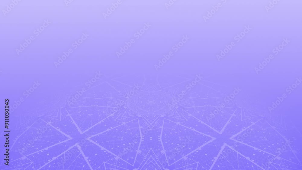 Poster blue color 3d empty space with kaleidoscopic pattern floor geometrical clean background