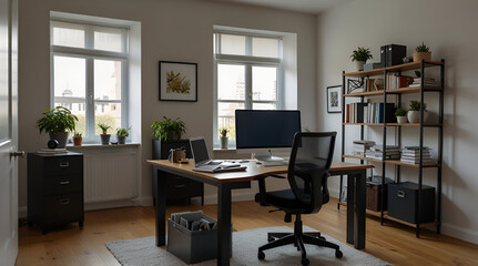 Fototapeta premium modern living room with lcd. Generative.ai 