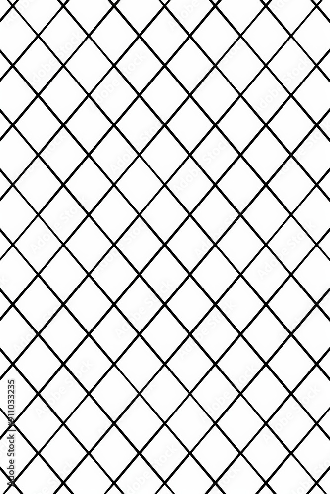 Poster A black and white checkered geometric pattern background featuring diagonal lines crossing to form diamond shapes, creating an intriguing visual effect.