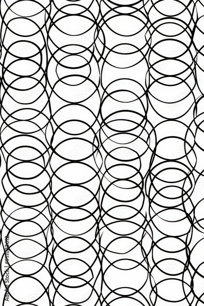 Fototapete The image consists of numerous circular shapes that overlap and intertwine, creating a visually appealing and abstract pattern composed primarily of circular elements.