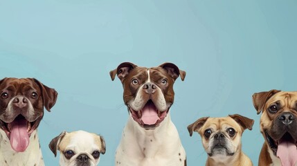 The group of smiling dogs