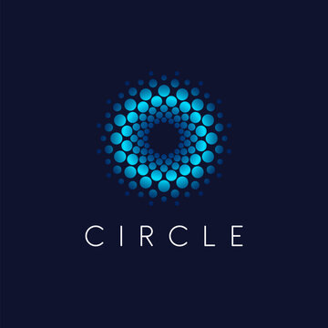 Vector logo design template. Circle abstract icon.