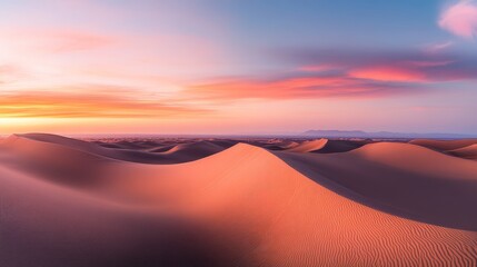 Stunning Dawn Panorama of a Desert Landscape