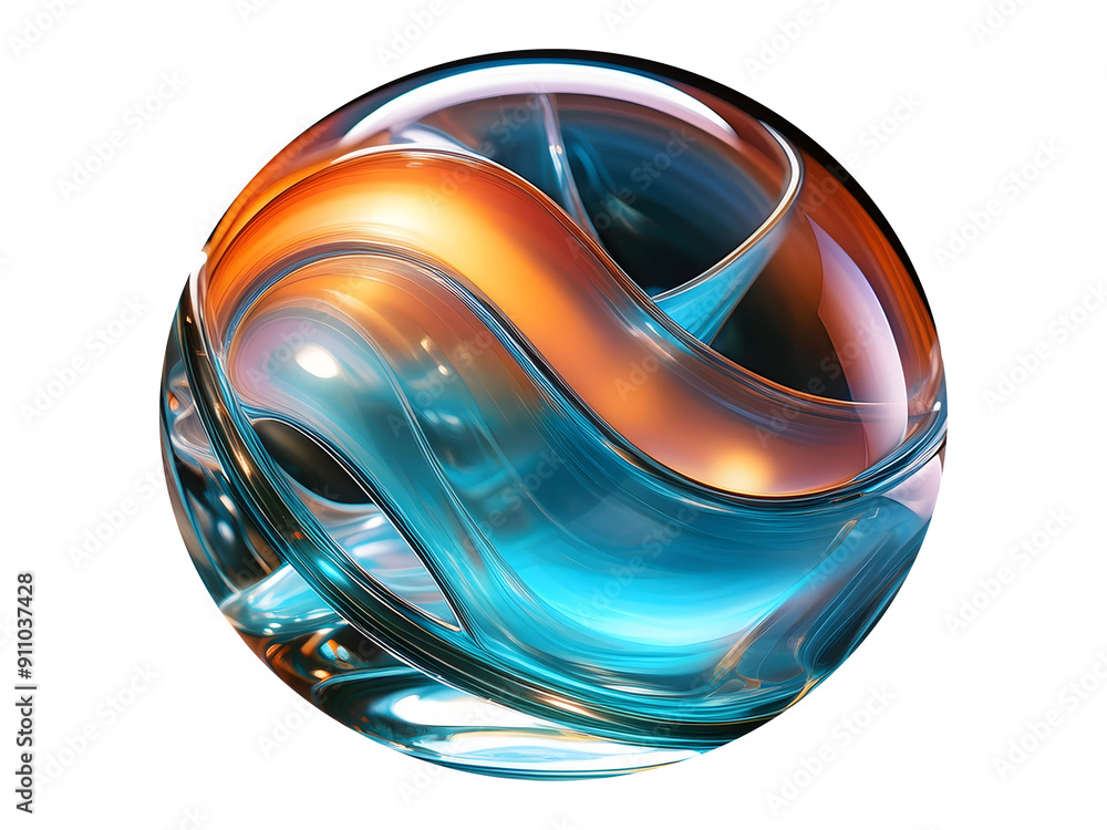 Aufkleber light blue abstract transparent object that blends seamlessly into its background