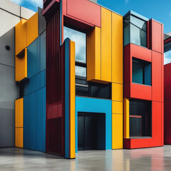 Neo Brutalism: Bold Geometric Shapes and Vibrant Solid Colors in Architectural Design