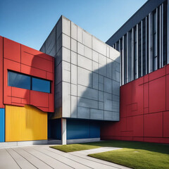 Neo Brutalism: Bold Geometric Shapes and Vibrant Solid Colors in Architectural Design