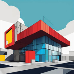 Neo Brutalism: Bold Geometric Shapes and Vibrant Solid Colors in Architectural Design
