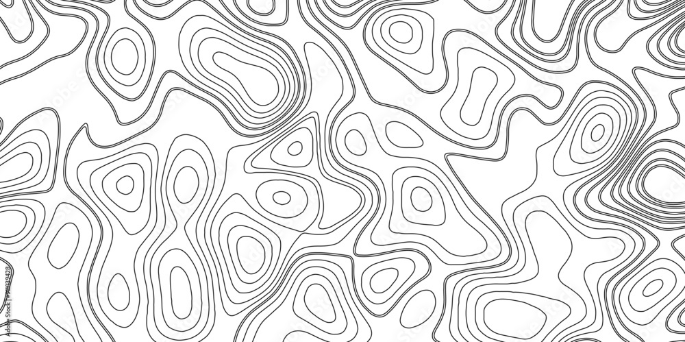 Poster abstract outline grid, retro topographic map. geographic contour map vector. white background gray l