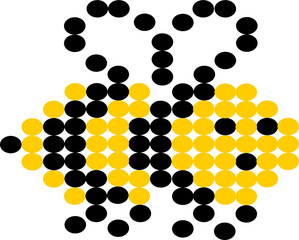 BEE in dots art vector image or clipart