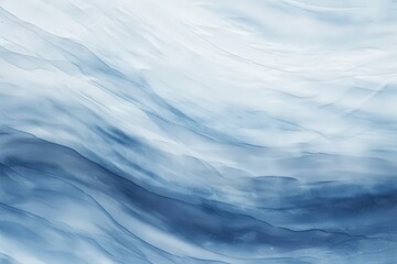 Obraz premium Abstract Blue and White Watercolor Painting with Swirling Lines