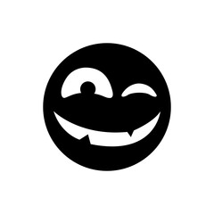Halloween face icon vector. Scary face illustration sign. Funny Face symbol. Pumpkin face logo.