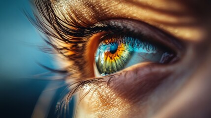 Intriguing Eye Reflection: Close-up Portrait with Mysterious Detail