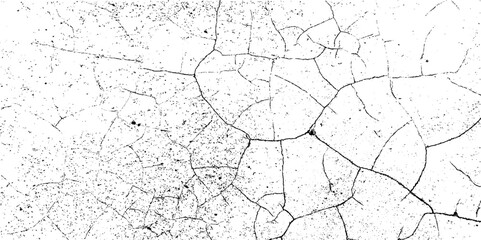 Abstract black and white grunge scratches dirty texture background vector. Grunge cracked earth, concrete distressed overlay, desert texture.