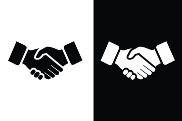 Hand Shake Icon silhouette illustration