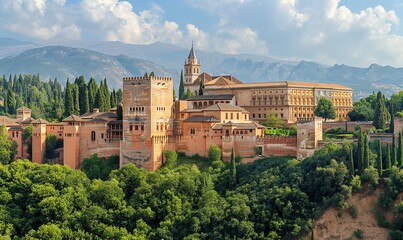 Fototapeta premium Alhambra Palace in Granada, Spain