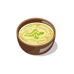 Soup bowl minimalist vector illustration ,simple transparent graphic element .Isolated on white background