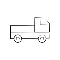 black and white vector illustration icon of car, about transportation