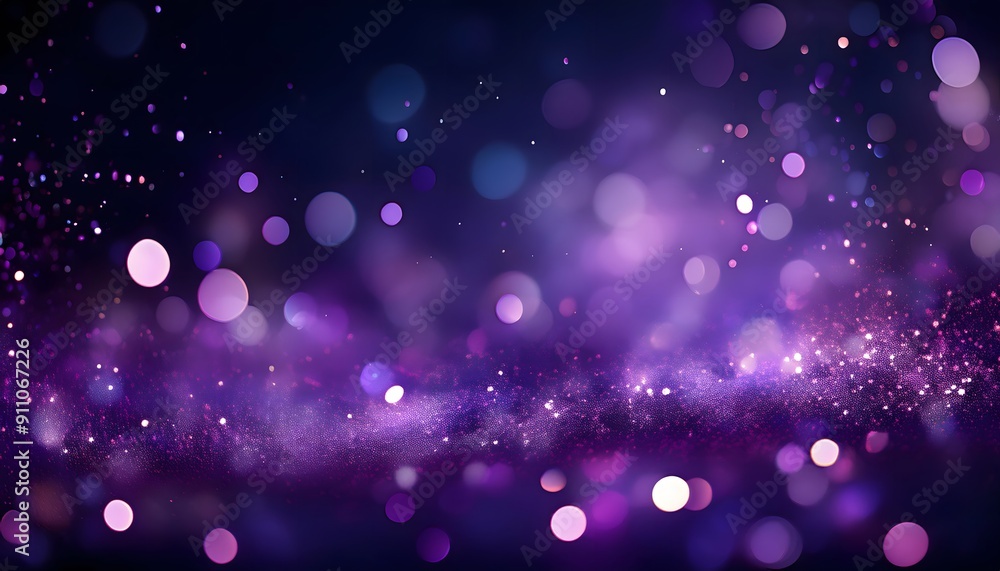 Wall mural Purple abstract background with bokeh