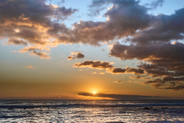 Beautiful sunset over the ocean