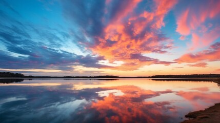 Colorful sunset cloudscape with vibrant hues