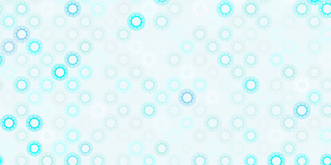 Light blue vector pattern with coronavirus elements.